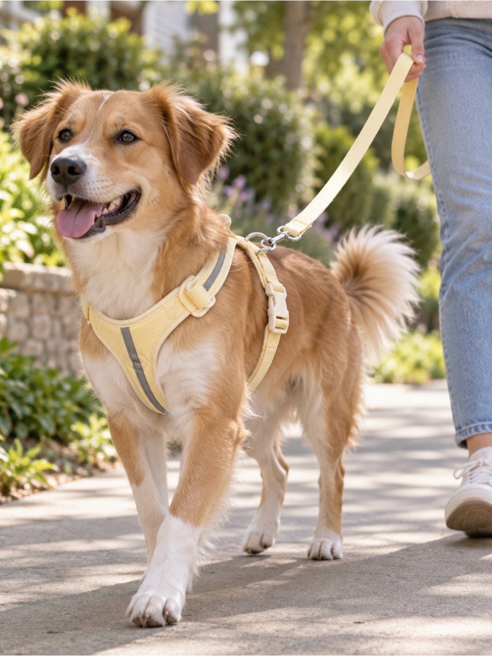 Plutos Pet Brown Dog and Cat Sturdy Leash - Pale Yellow
